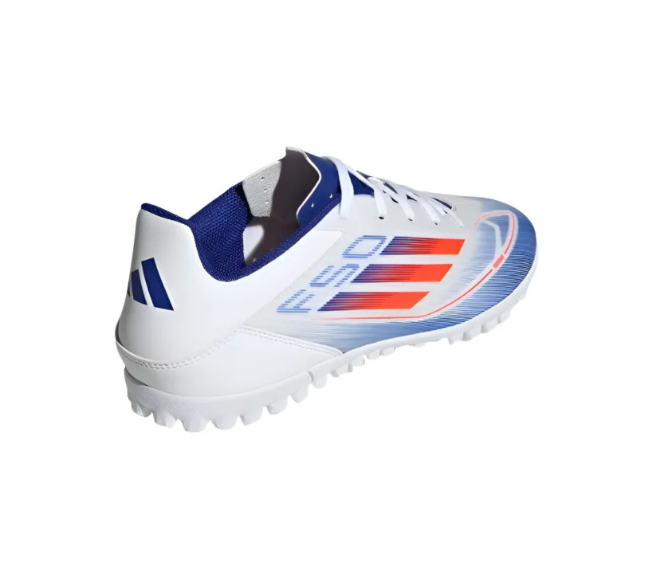 Adidas Junior Astro Turf Football Boots F50 Club TF Cloud White/Solar Red/Lucid Blue