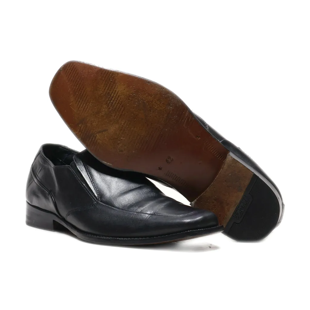 Borelli Formal Slip Ons Leather Black Colour For Men