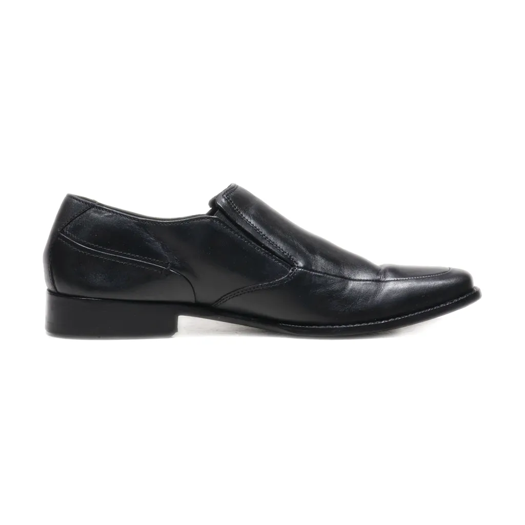 Borelli Formal Slip Ons Leather Black Colour For Men