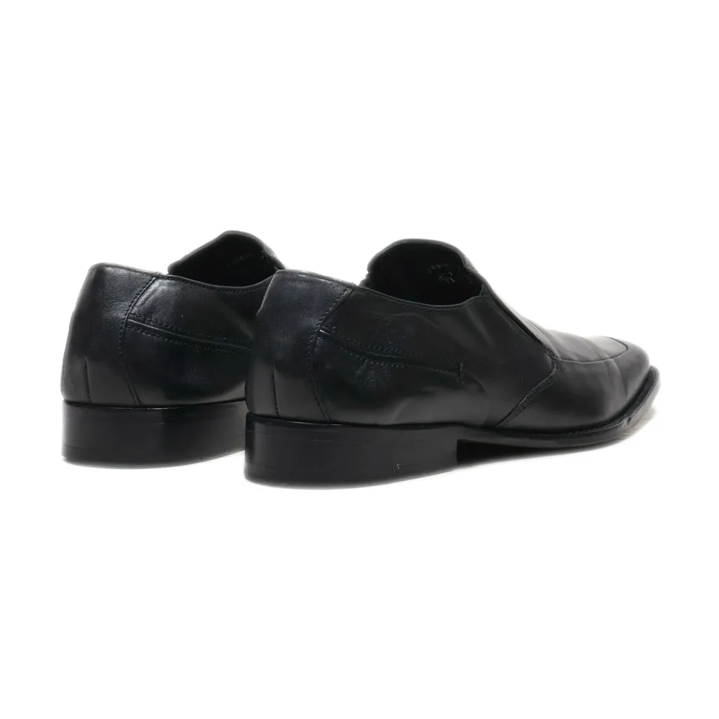 Borelli Formal Slip Ons Leather Black Colour For Men