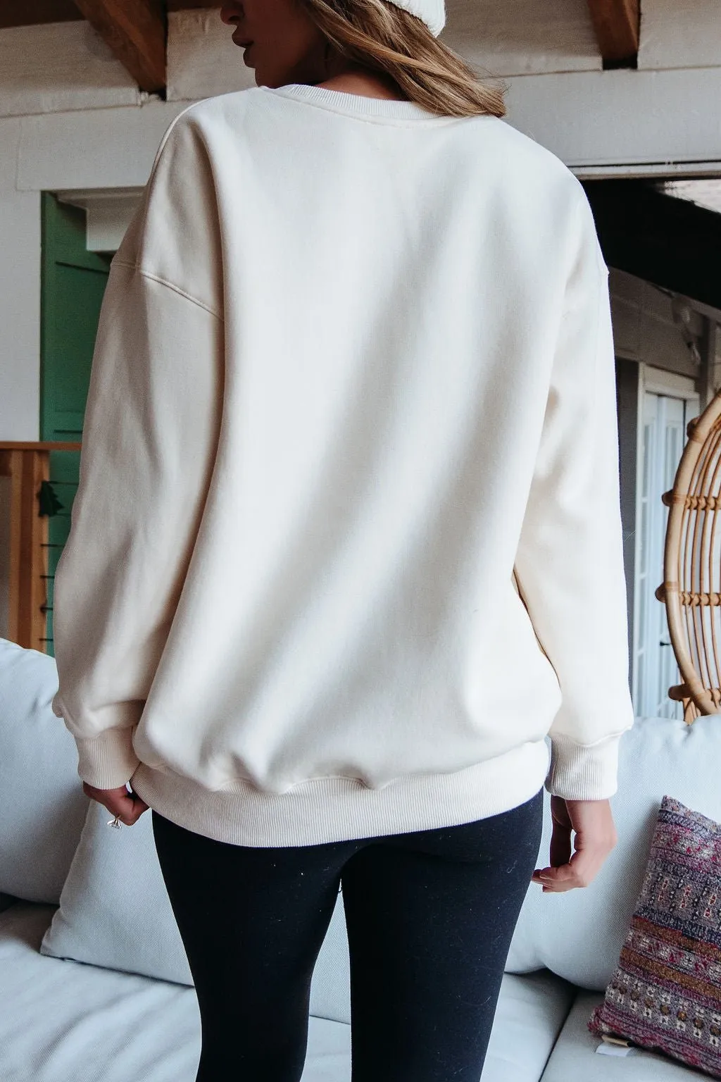 Cream Apres Ski Graphic Sweatshirt