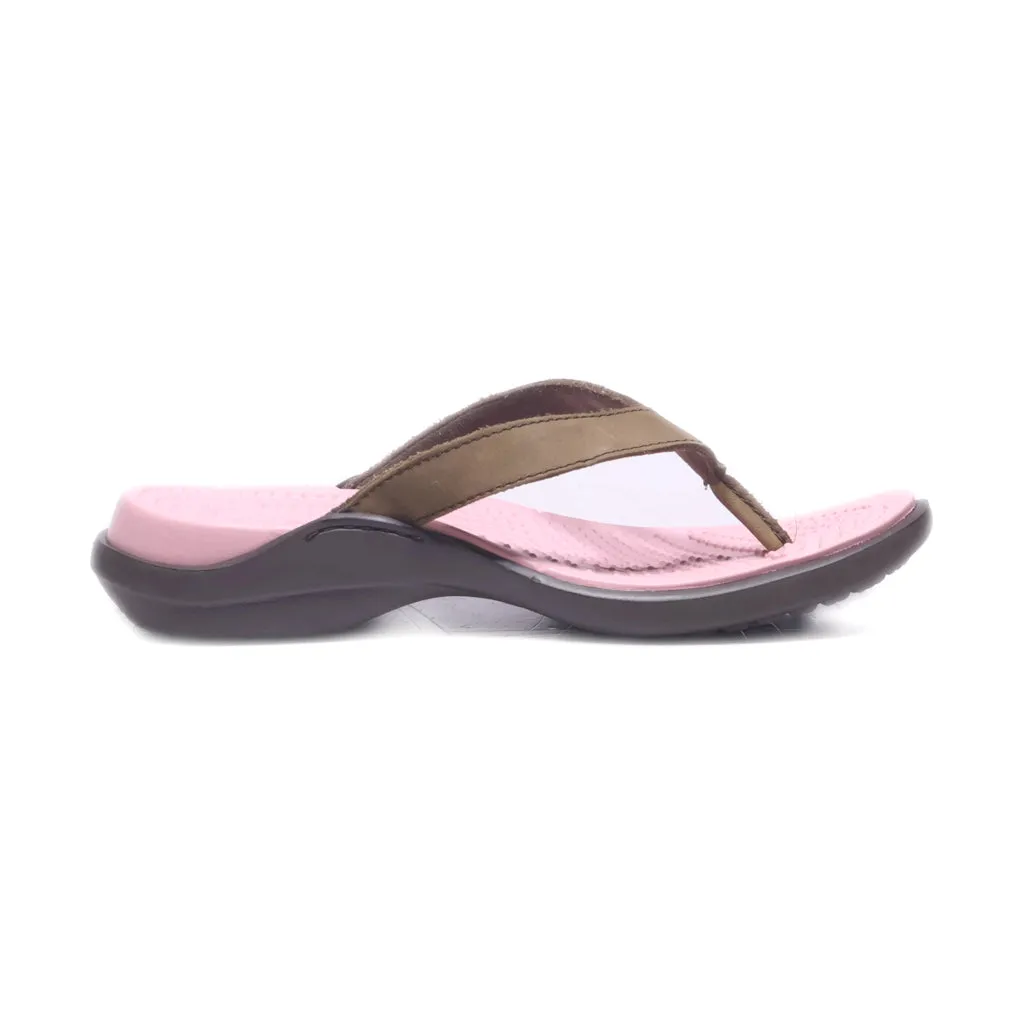 Crocs Capri Iv Flat Sandals Eva Brown Colour For Women