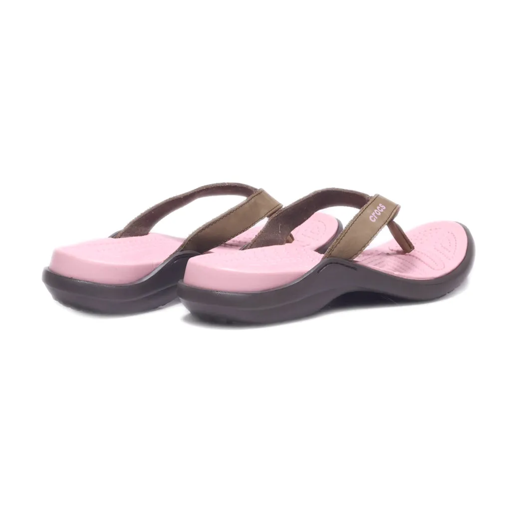 Crocs Capri Iv Flat Sandals Eva Brown Colour For Women