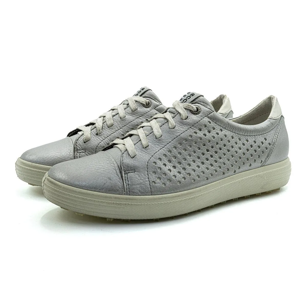 Ecco Sport Low-Top Sneakers Leather Silver Colour For Women