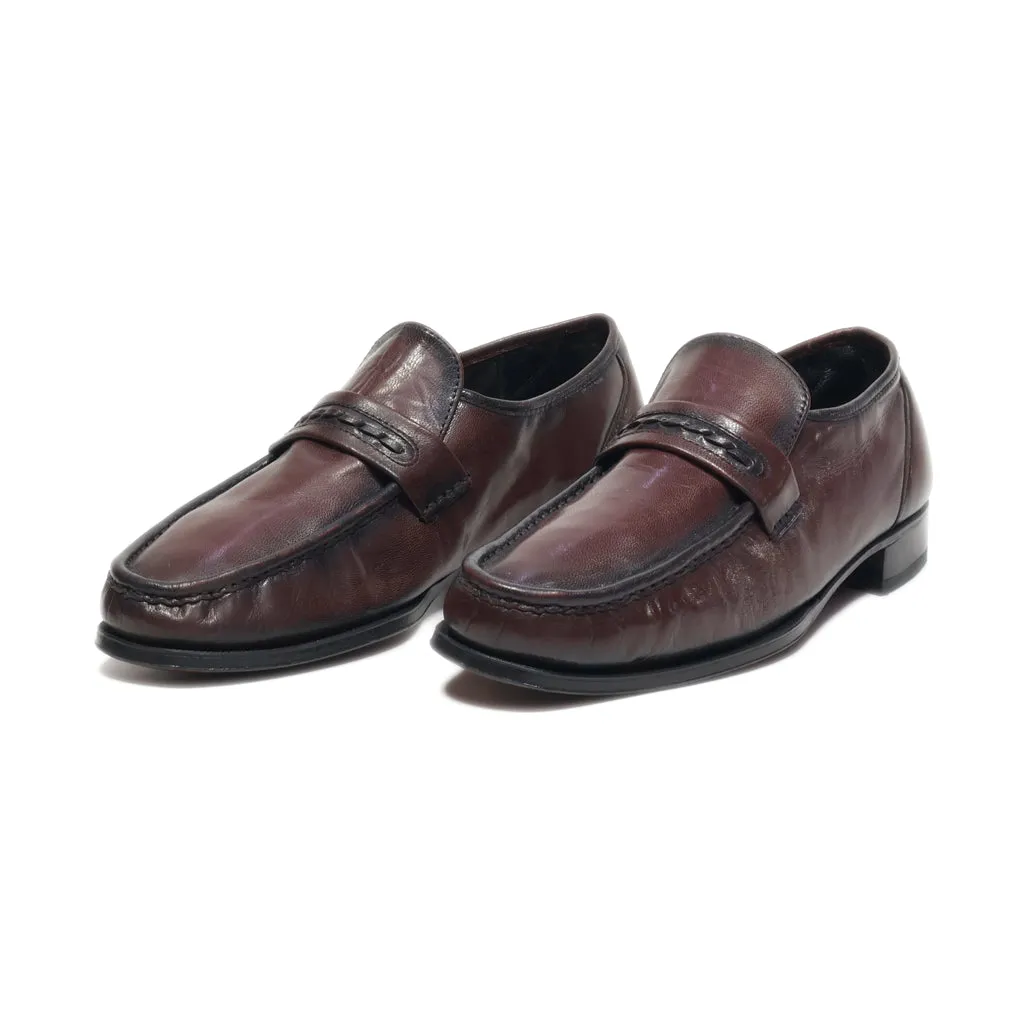 Florsheim Formal Slip Ons Leather Brown Colour For Men