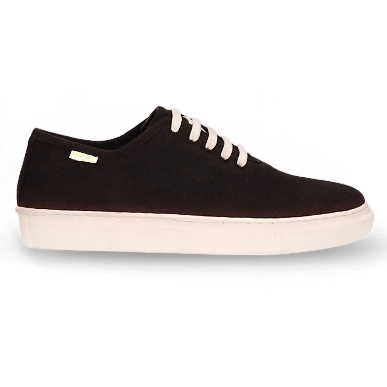 GREENSOLE MINIMAL BLACK MENS SNEAKER LACE UP