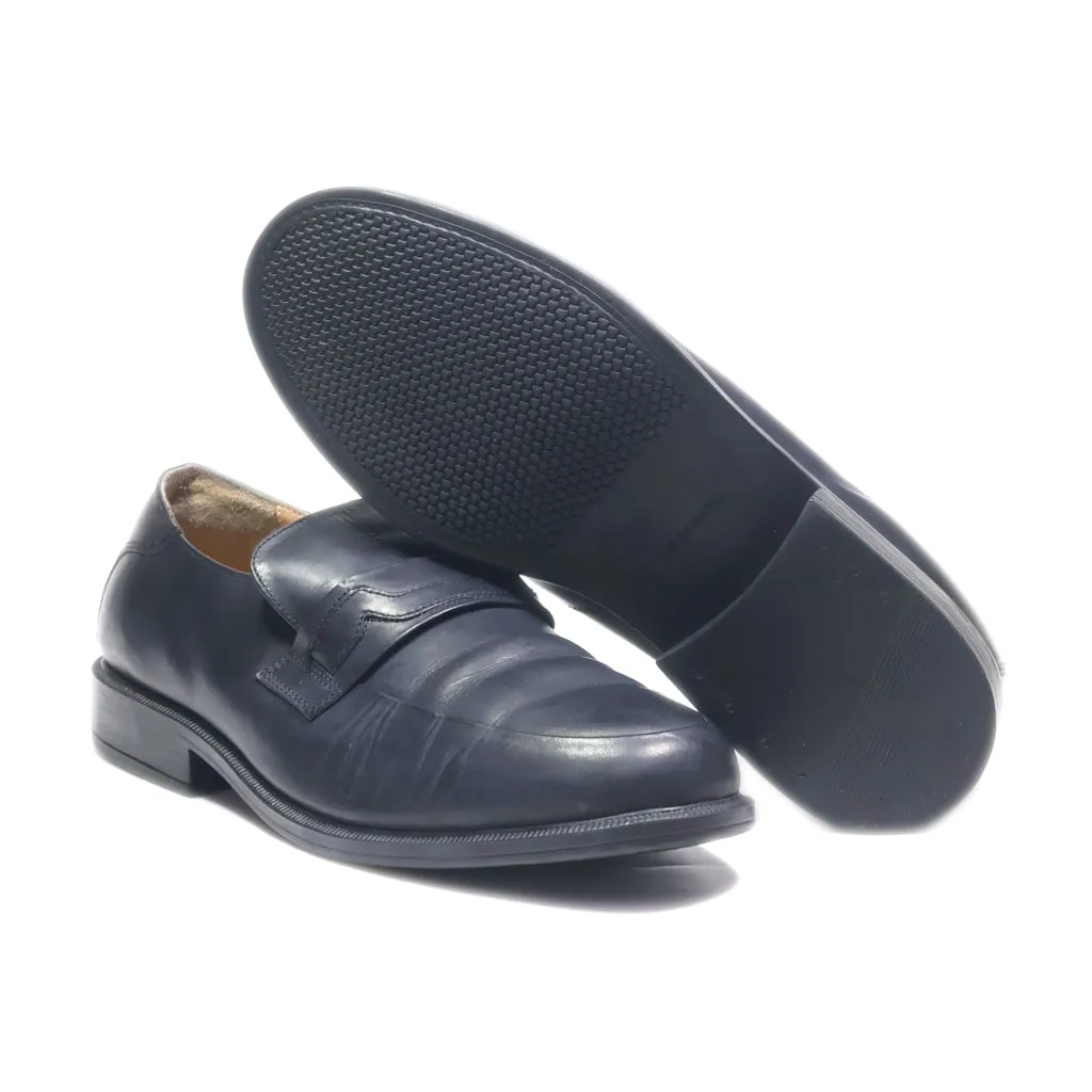 Hazard Formal Slip Ons Leather Black Colour For Men