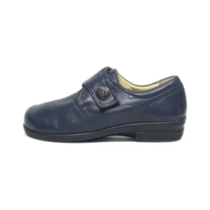 Helvesko Slip Ons Leather Blue Colour For Women