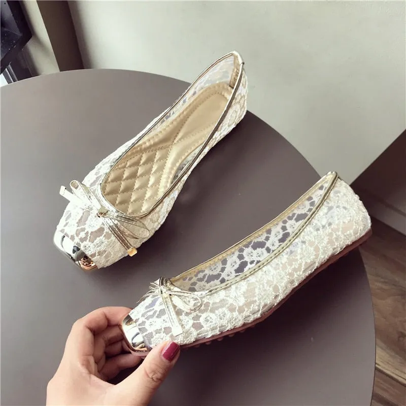 Hnzxzm Summer Flat Shoes Lace High Quality Big Size Women Shoes Women's Flats Office Ladies Brand Flats A011