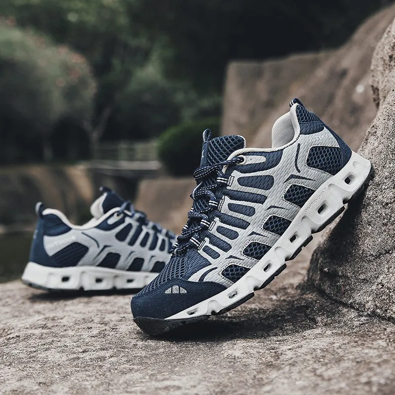 Man's breatahble non-slip cool hiking waterproof sneakers