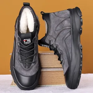 Men Snow Boots New Warm Comfortable Winter High Quality Ankle Boots Fashion Plush Warm Outdoor Men Boots Male Winter Shoes