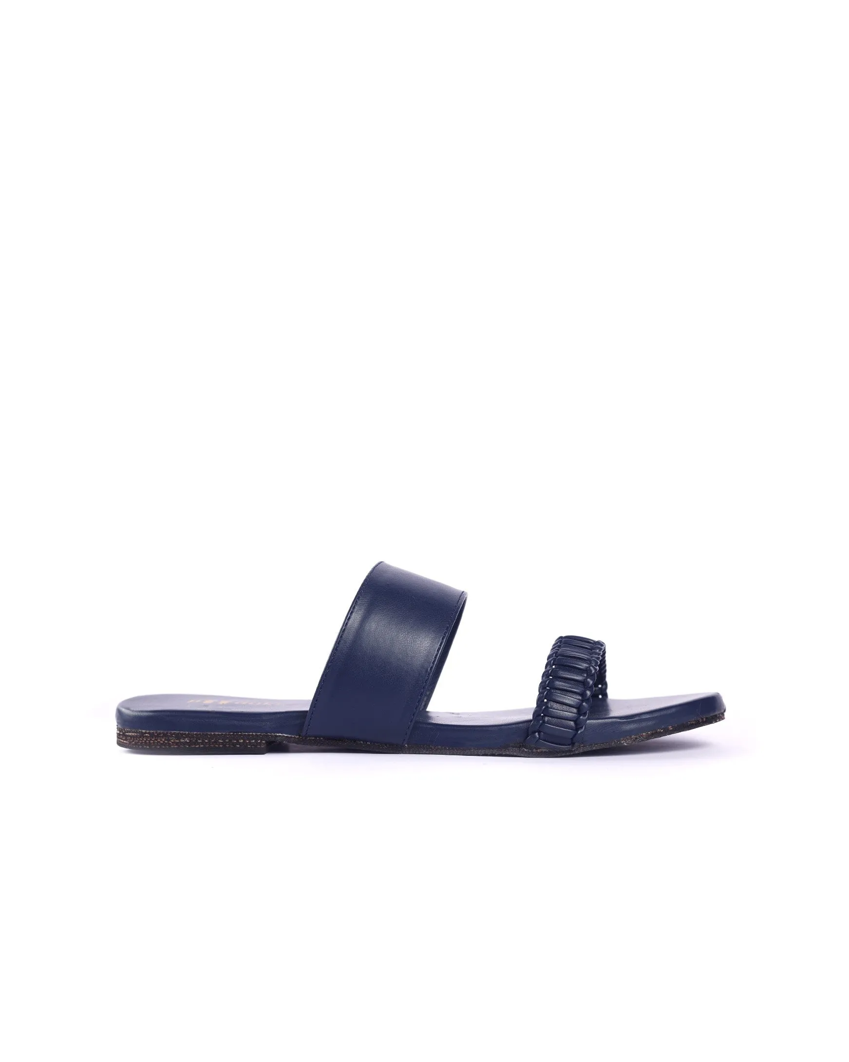 Noi Dual-Strap Vegan Leather Slides Women