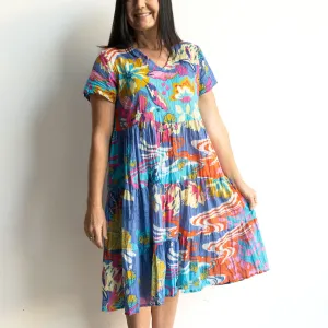 One Summer Tiered Smock Dress - Splash