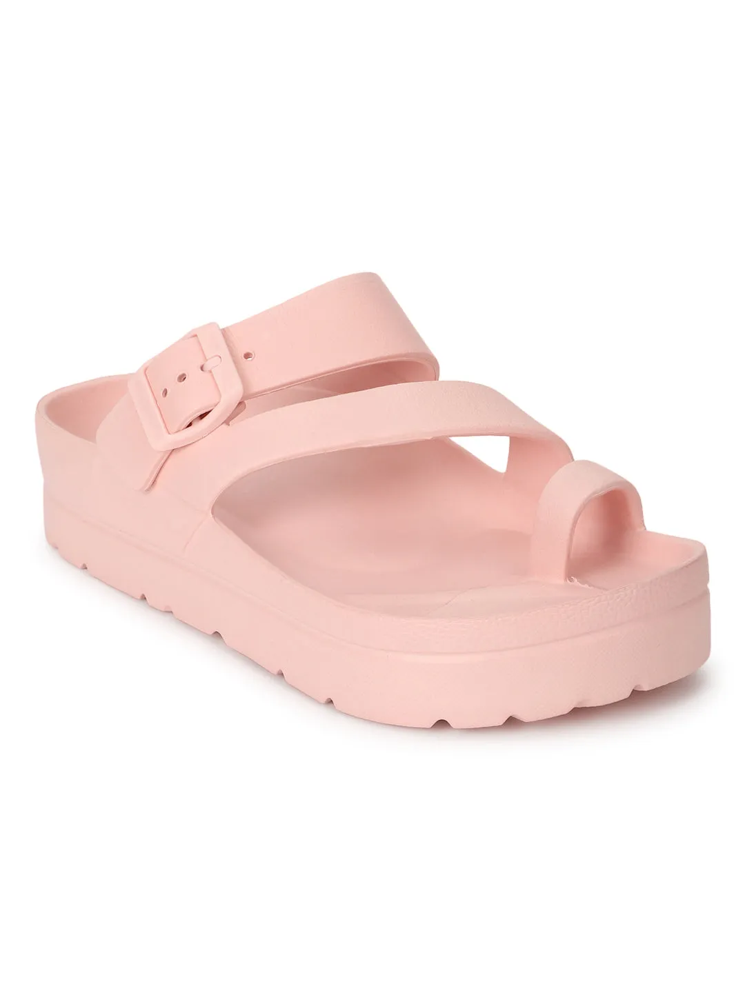 Pink PU Slip-On Flats (TC-RS3481-PNK)