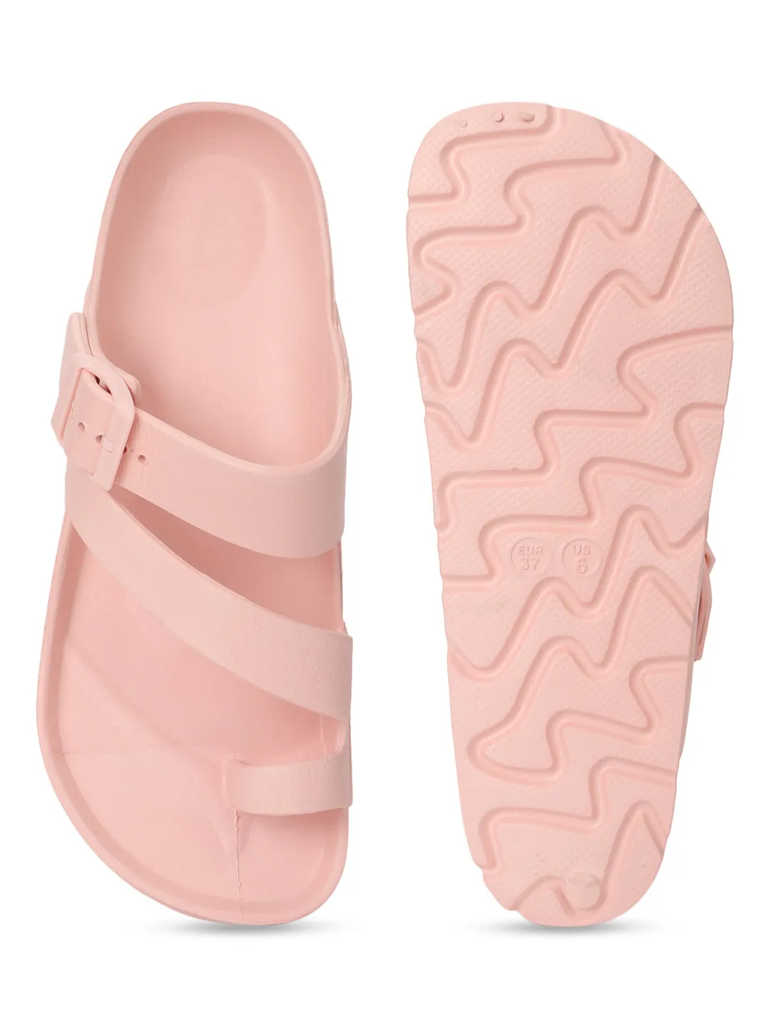 Pink PU Slip-On Flats (TC-RS3481-PNK)