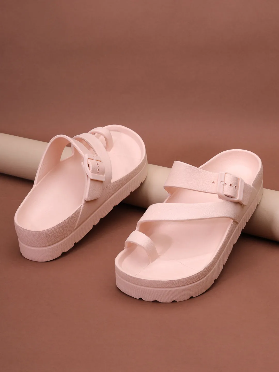 Pink PU Slip-On Flats (TC-RS3481-PNK)