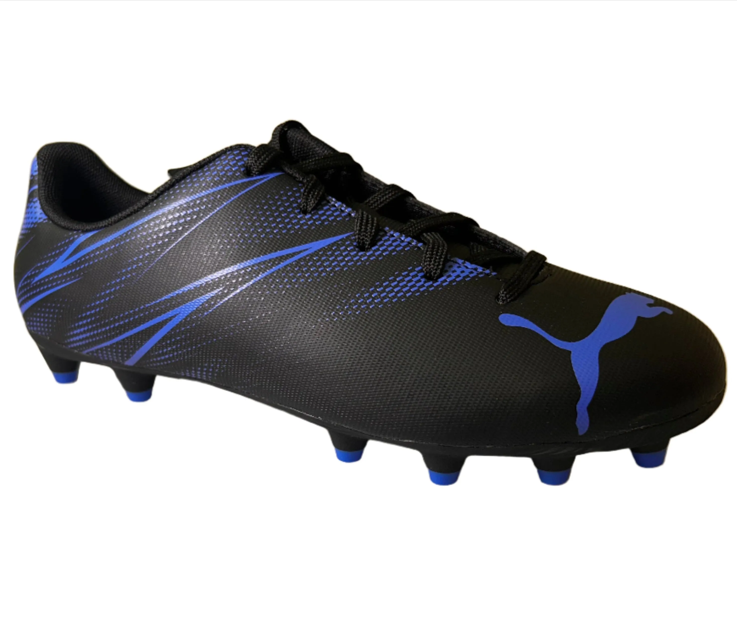 Puma Kids Football FG/AG Boot Attacanto Black/Bluemazing