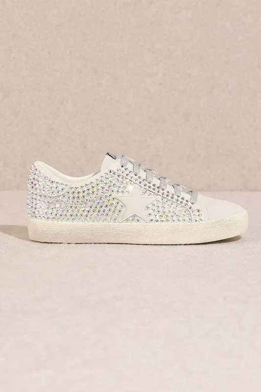 She's Glam Rhinestone Star Sneakers