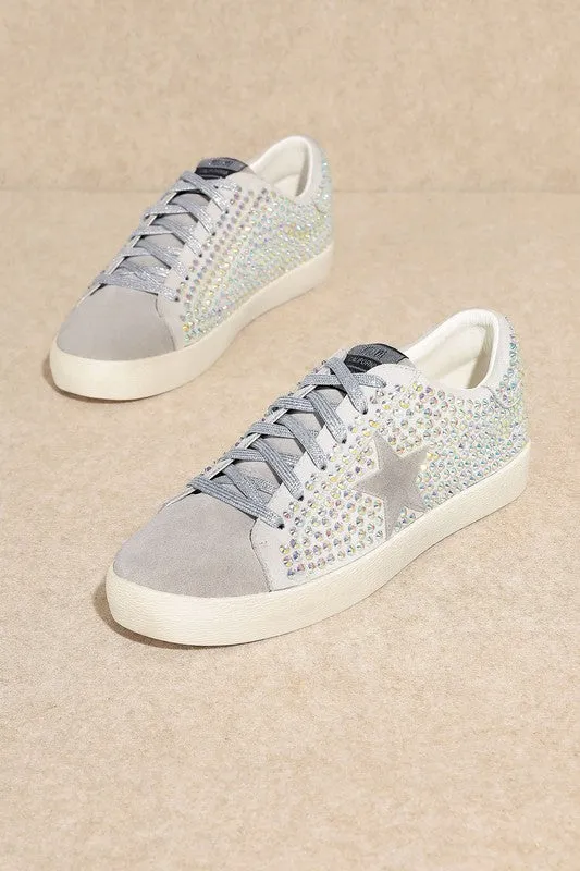 She's Glam Rhinestone Star Sneakers