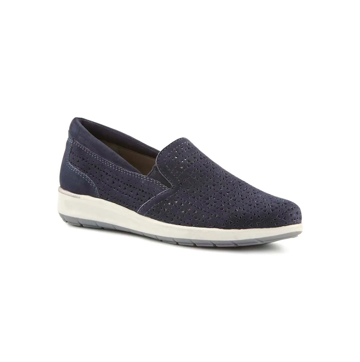 Walking Cradles Wc Orleans Women Casual Sneaker In Navy Nubuck