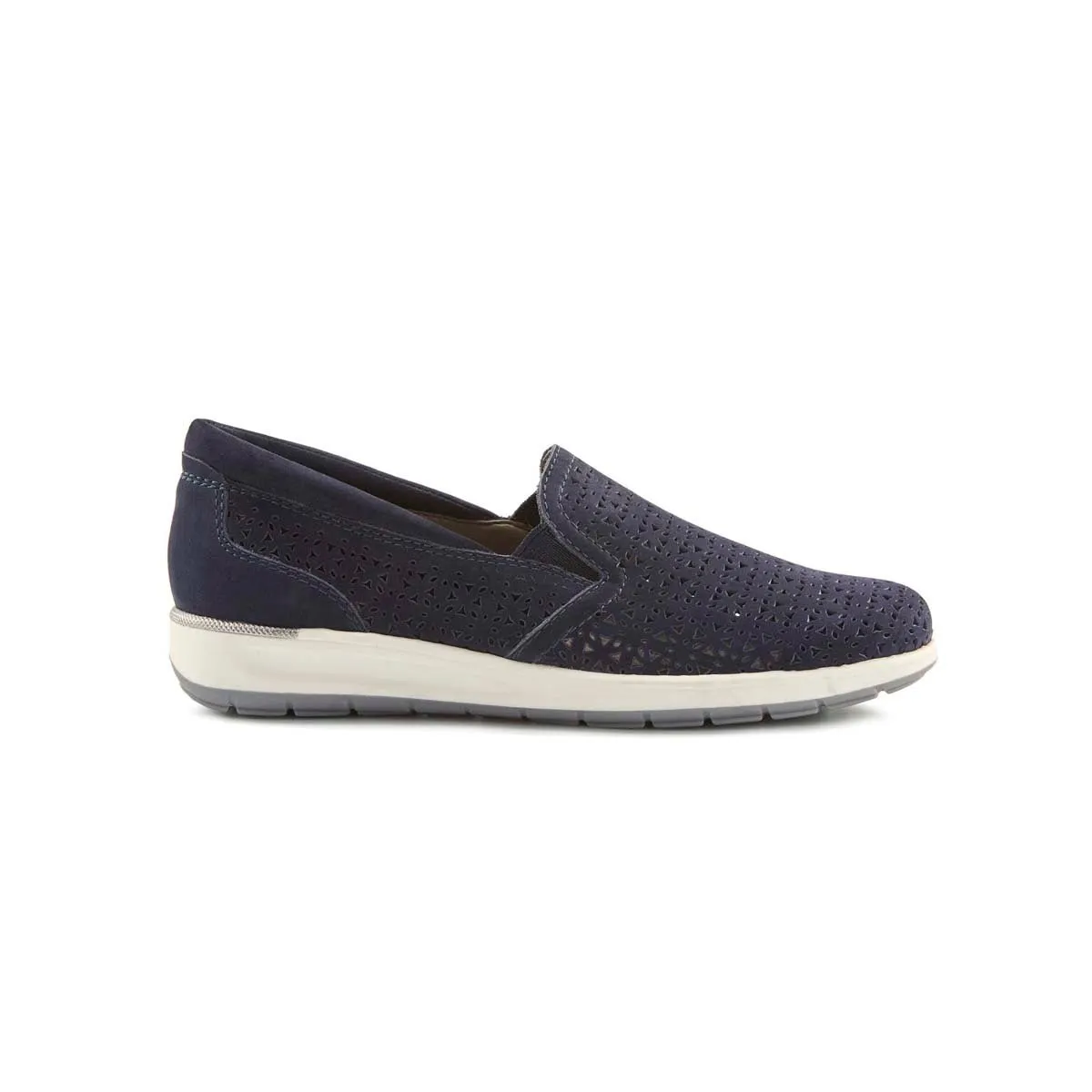 Walking Cradles Wc Orleans Women Casual Sneaker In Navy Nubuck