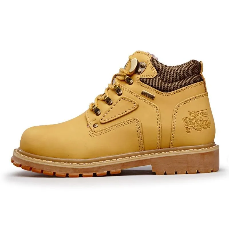 West Louis™ Brand Warm Winter Leather Boots