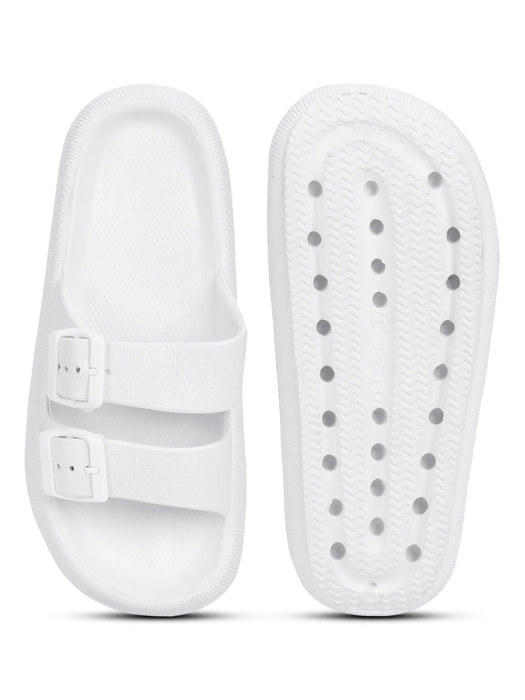 White PU Slip-On Flats (TC-RS3255-WHT)