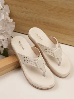 White PU Slip-On Flats (TC-ST-015-WHT)