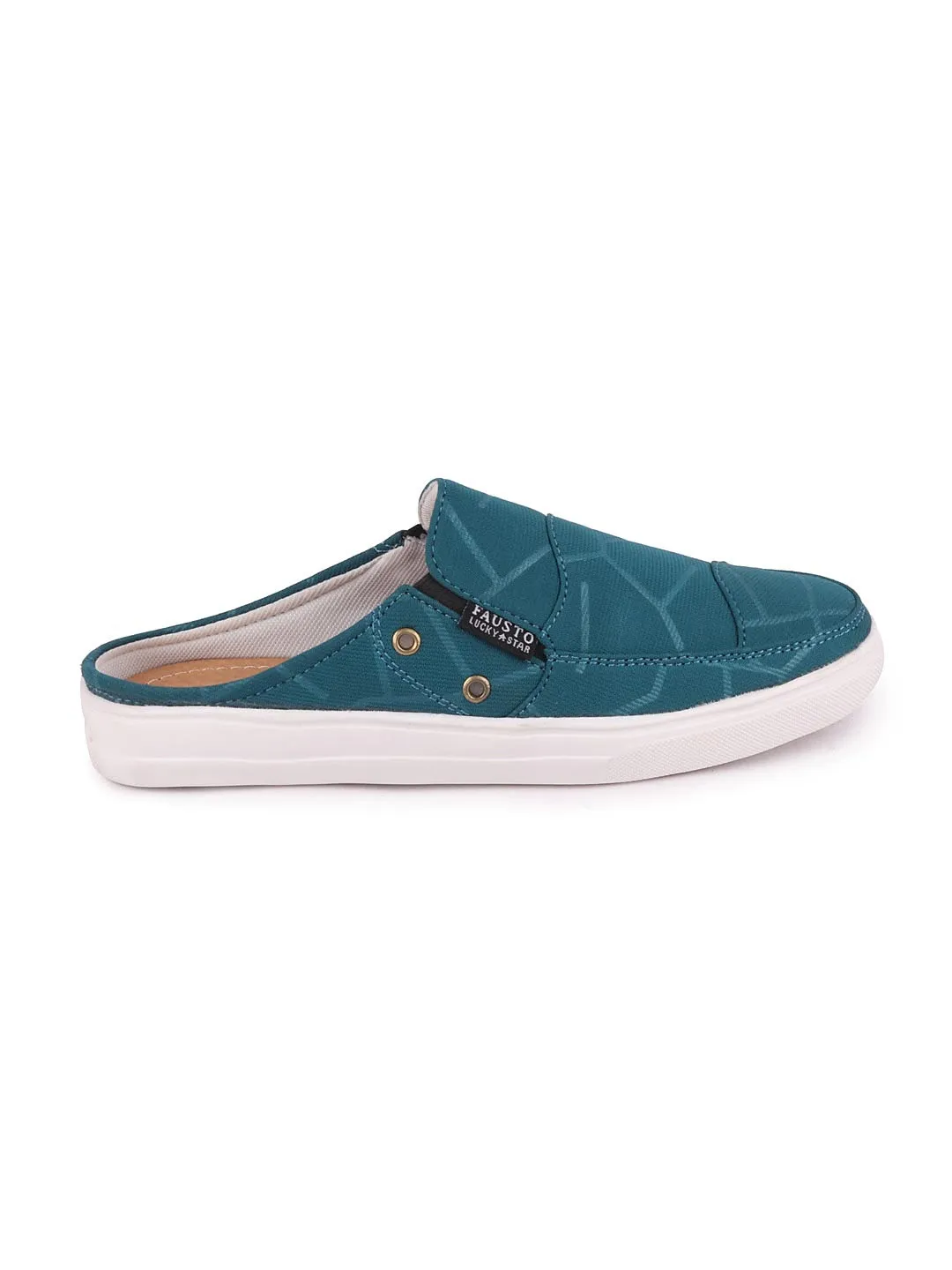 Women Blue Casual Canvas Slip-On Shoes