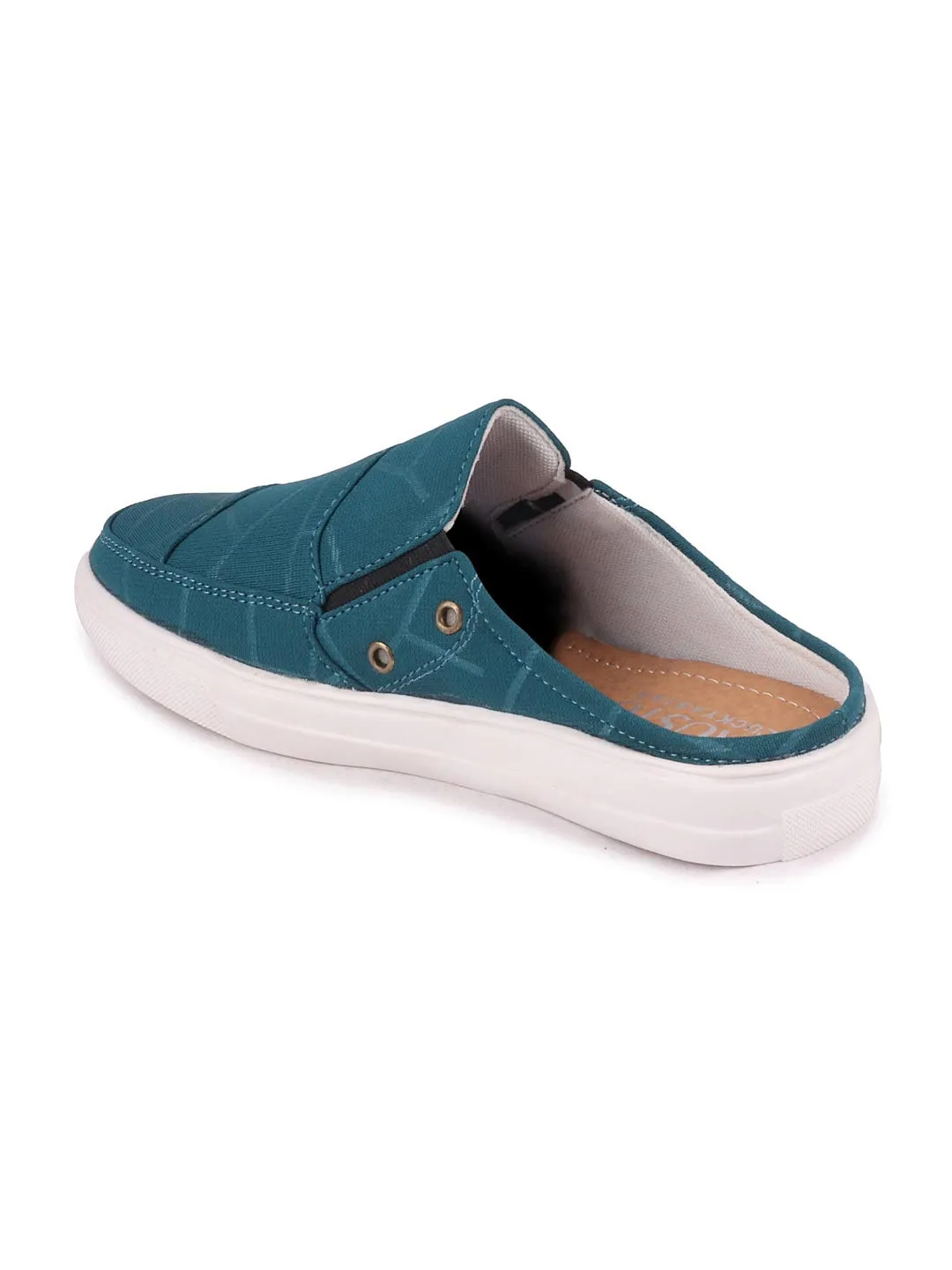 Women Blue Casual Canvas Slip-On Shoes