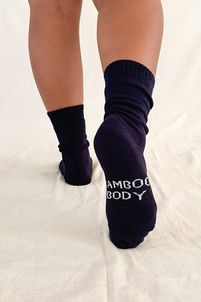 Women's Thick Bamboo Socks 2 Pack - Navy