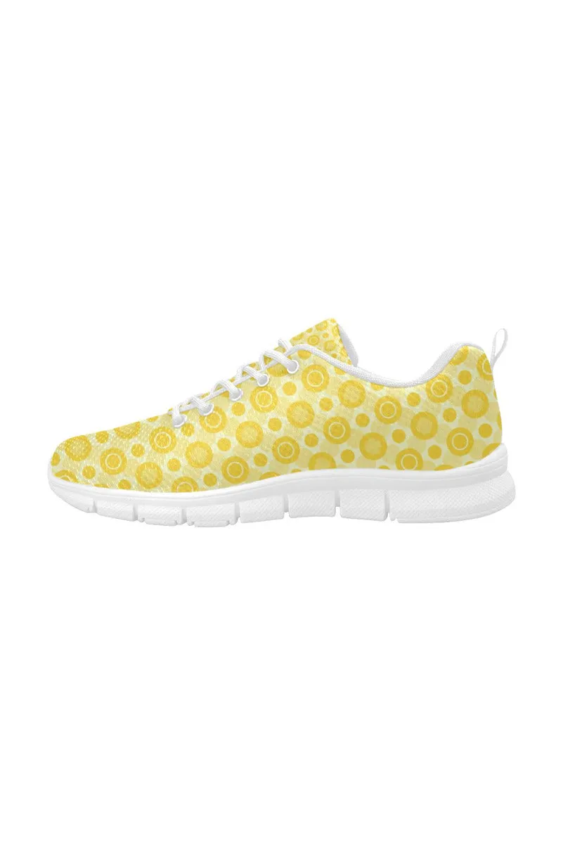 Yellow Stripes Women's Breathable Running Shoes